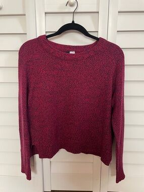 Divided Red & Navy Sweater